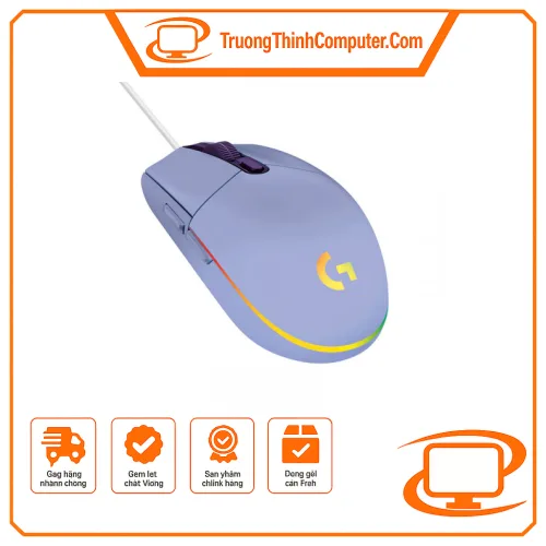 Chuột Logitech G203 LightSync Lilac
