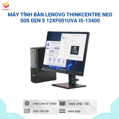 MÁY TÍNH ĐỂ BÀN LENOVO THINKCENTRE NEO 50S GEN 5 12XF001UVA I5-13400/8GD5/256GSSD/WIFI6/BT/KB/M/NOOS/1Y PRE/ĐEN
