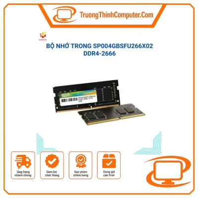 Bộ nhớ trong SP004GBSFU266X02 DDR4-2666, CL19, SODIMM, 4GB