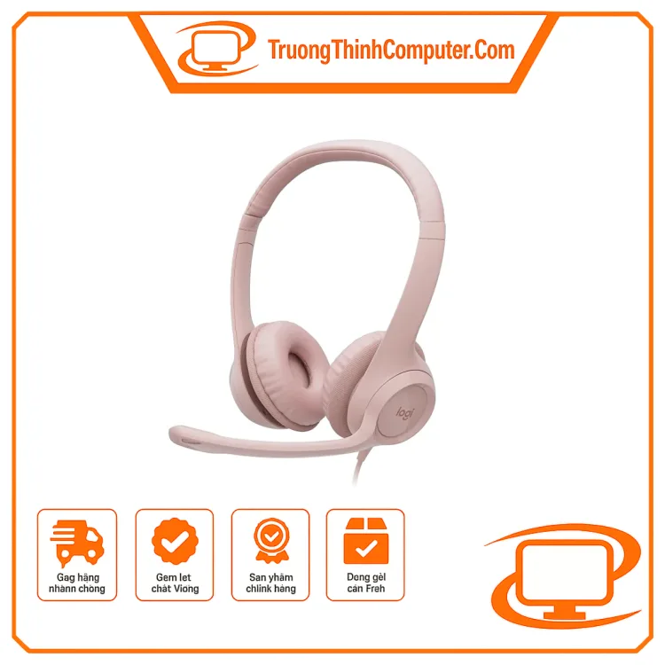 Tai nghe H390, màu hồng Logitech 981-001282
