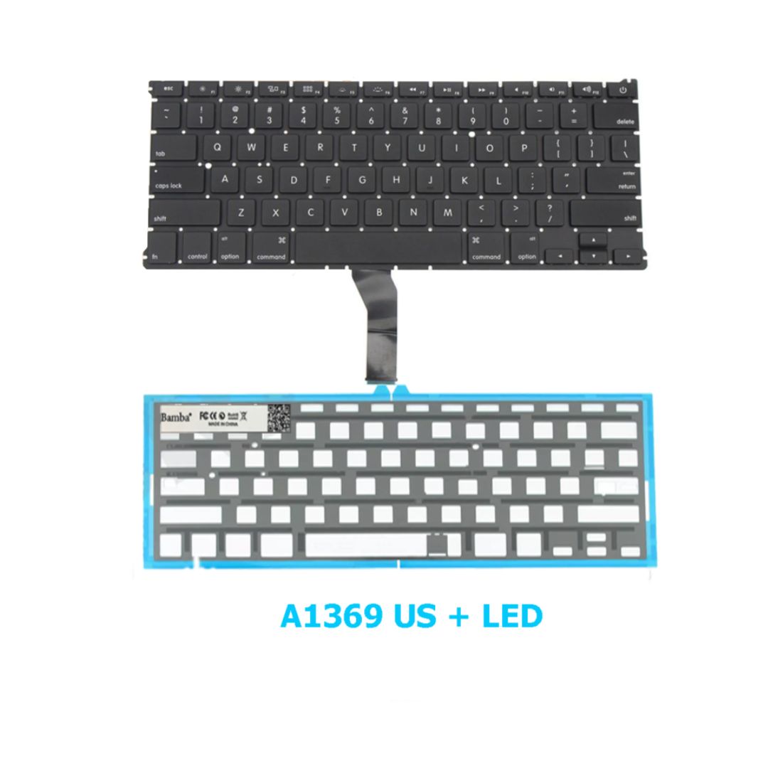 Bàn phím Bamba Dùng cho Apple A1369,A1466 (Tiếng Anh) Có Đèn