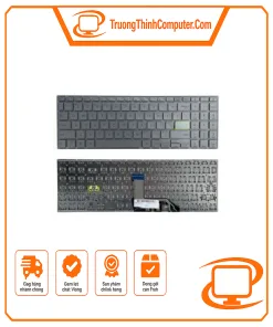 Bàn phím Bamba Dùng cho Asus X513E,X513EA,X513EP,X513EQ,X513IA,M513,M513I,M513IA,A515E (Màu Bạc) Có Đèn