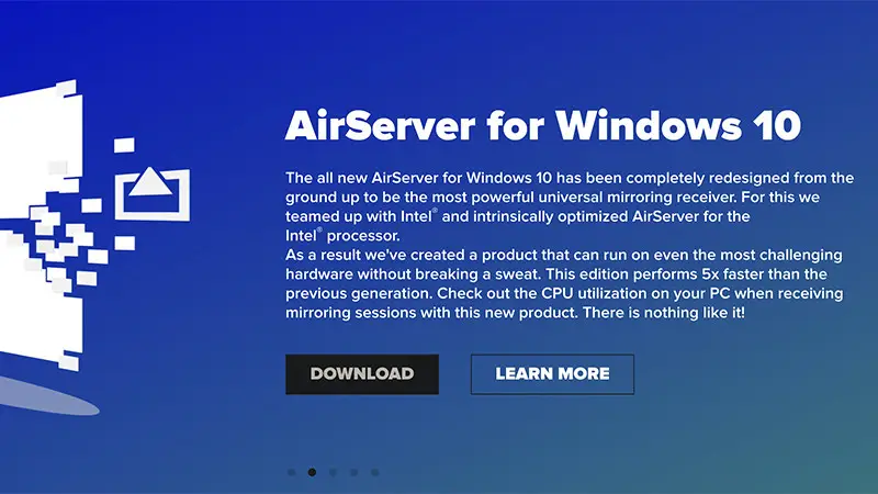 Cửa sổ AirServer trên máy tính Windows 11 nhận AirPlay từ iPhone