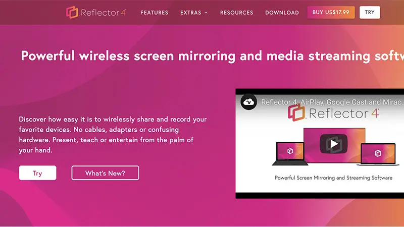 Giao diện Reflector khi phản chiếu màn hình iPhone lên máy tính Windows