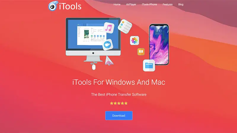 Màn hình iTools khi phản chiếu iPhone lên máy tính Windows