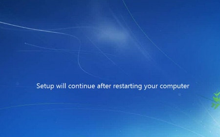 Máy tự khởi động lại trong quá trình cài Win 7 từ USB