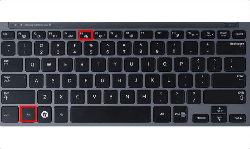 Nhấn Fn và phím chức năng trên laptop Dell để bật touchpad nhanh