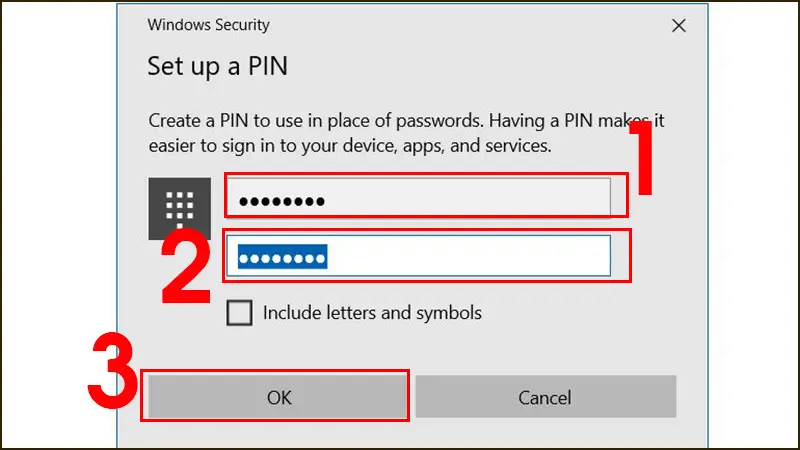 Thiết lập mã PIN Windows Hello giúp khóa laptop Win 10 nhanh và an toàn