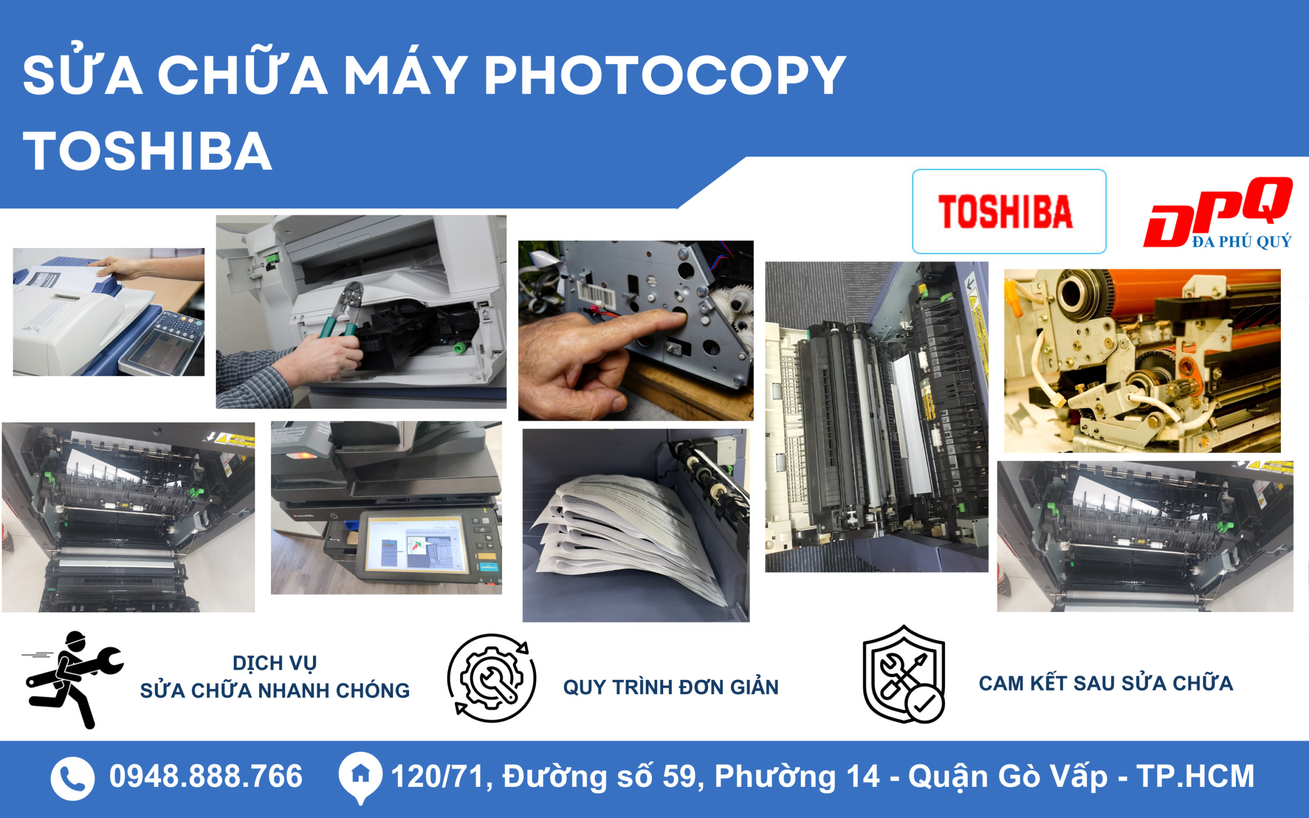 Thao tác bảo trì máy photocopy Toshiba, kiểm tra cụm sấy và đường giấy