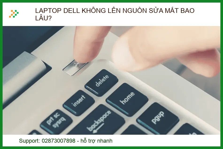 Kỹ thuật viên đang kiểm tra lỗi laptop Dell không lên nguồn tại xưởng sửa chữa của Trường Thịnh Computer