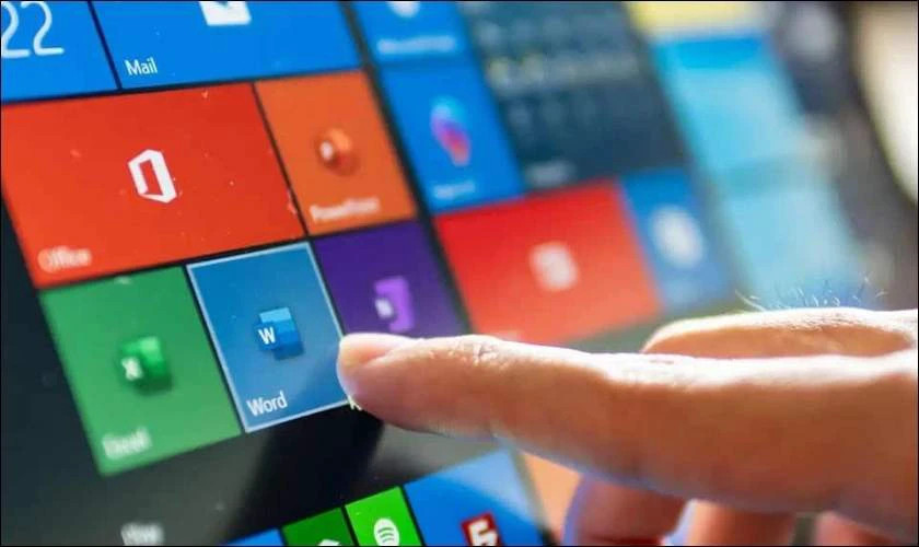 Vào Device Manager để tắt bật HID-compliant touch screen trên Windows