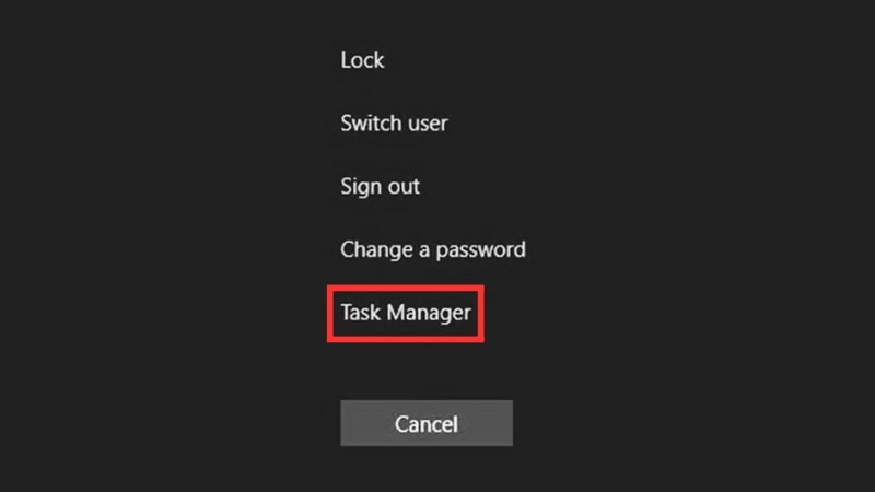 Nhấn Ctrl + Alt + Del rồi mở Task Manager để xác định có phải do ứng dụng xung đột