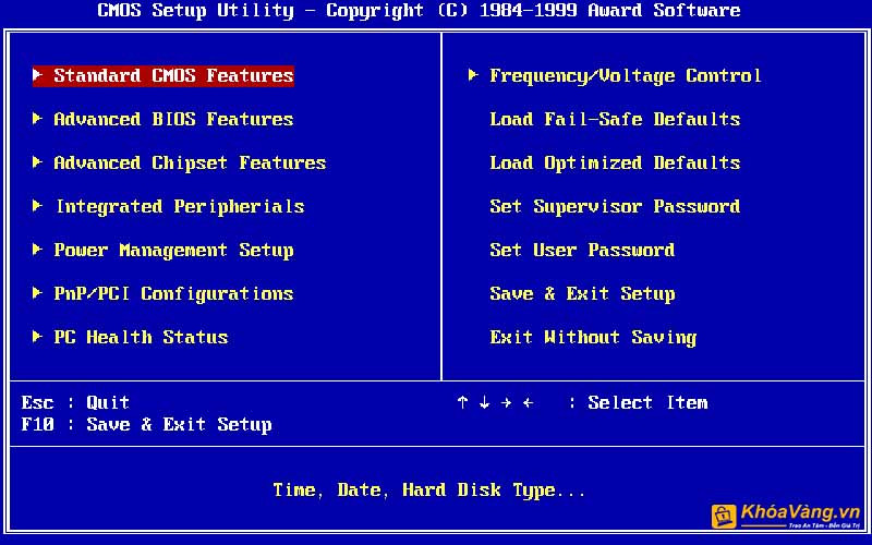 Bạn có thể thử Reset lại BIOS trong BIOS menu