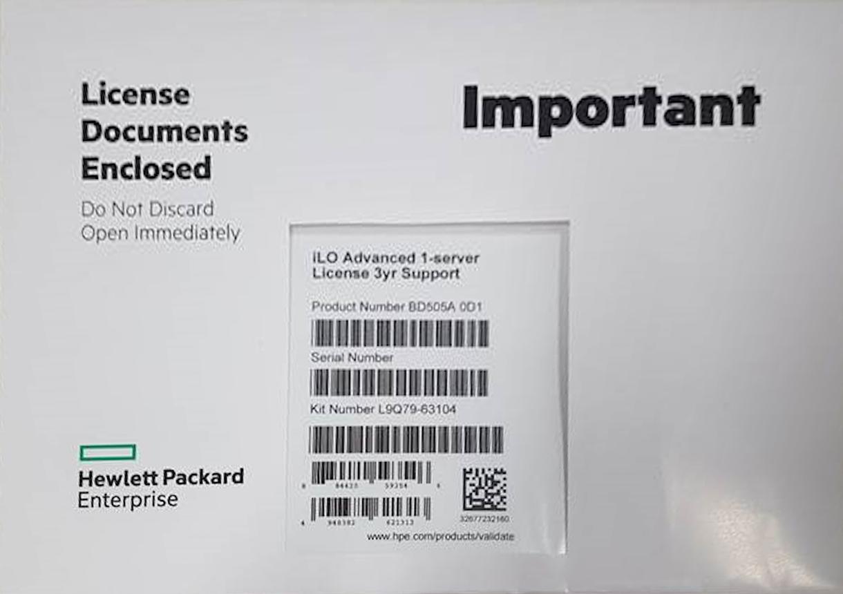 HP iLO Advanced License BD505A – Bản Quyền iLO Advanced 1 Server 3 Năm