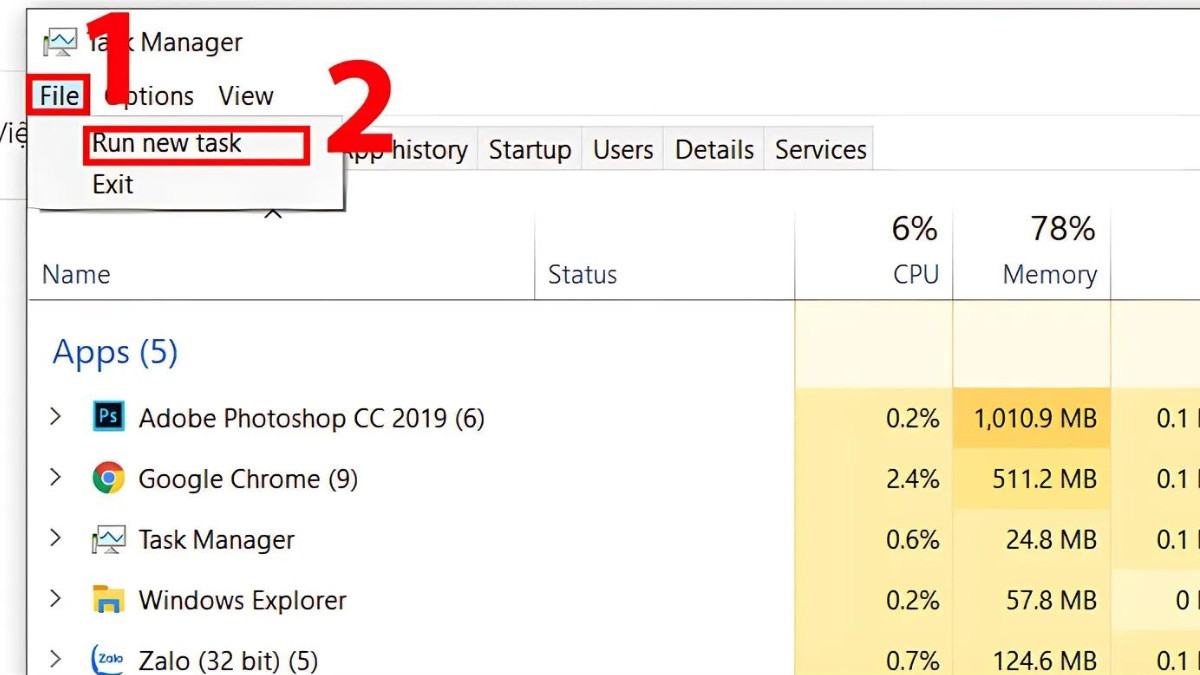 Khắc phục máy tính không vào được win màn hình đen cách 2 bước 2