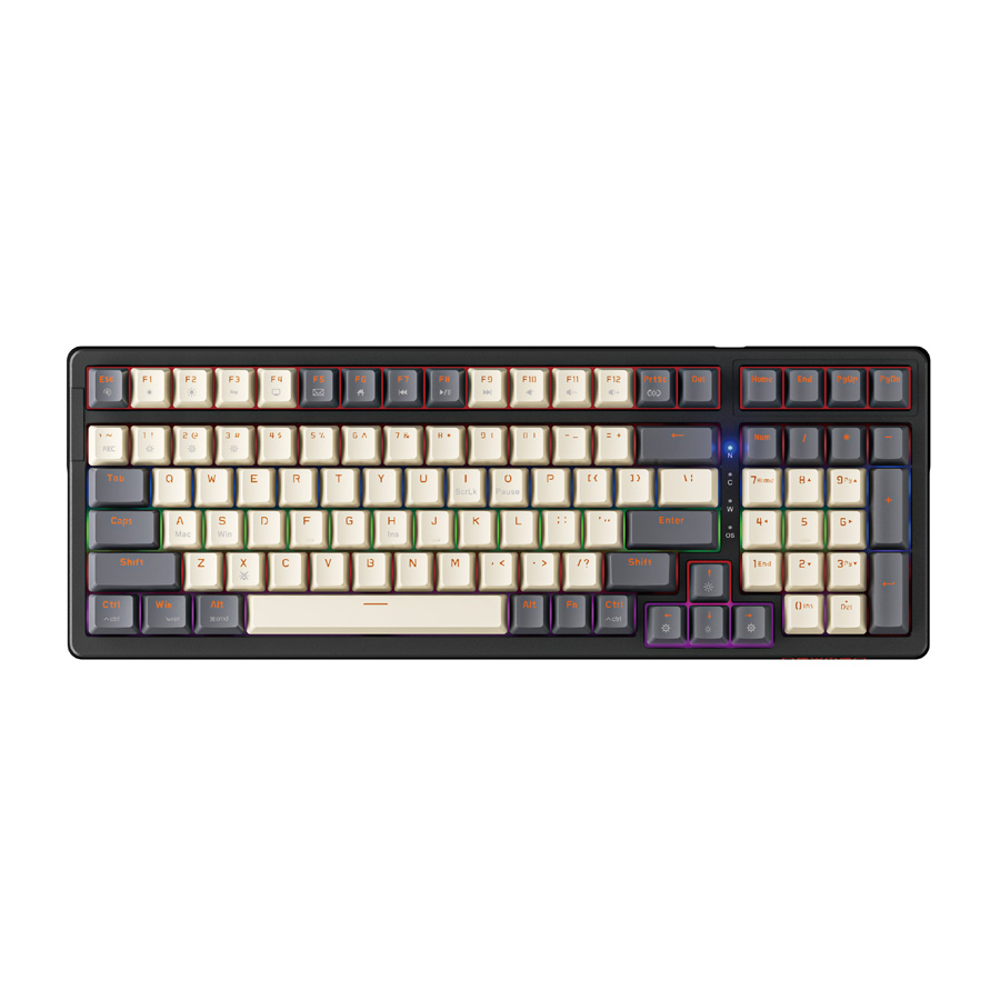 Bàn phím cơ Newmen GM328 Gasket, Hotswap, E-Sports, White -Gray