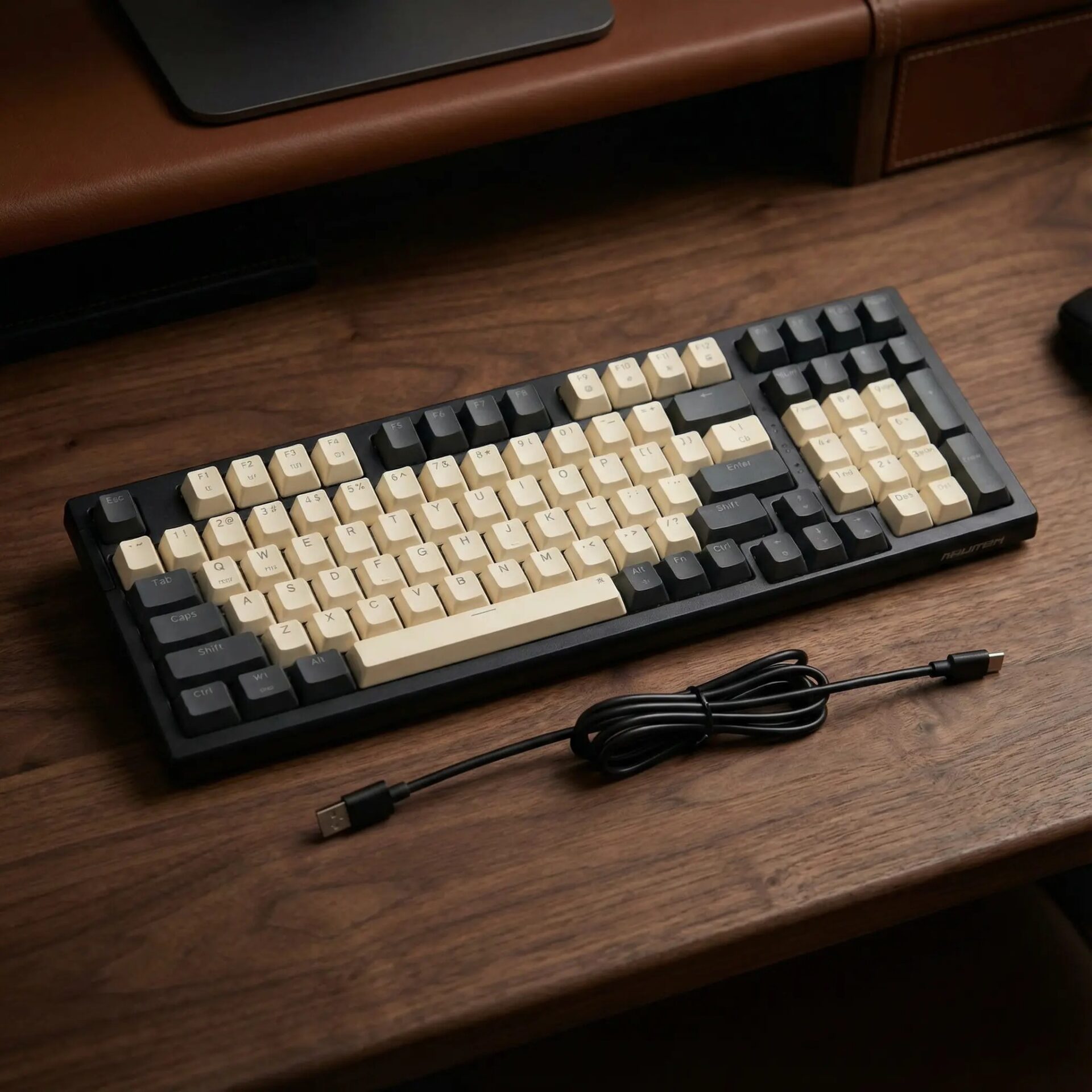 Bàn phím cơ Newmen GM328 Pro, E-Sports, Type-C, White-Grey