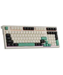 Bàn phím cơ Tri-Mode Mechanical Gaming Newmen GM328 Plus, Apricot-Black-Blue