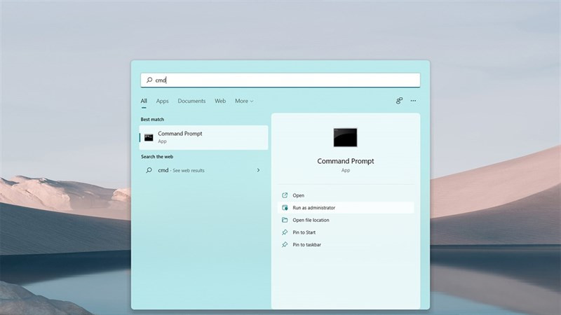 Chạy Command Prompt với quyền admin để làm mới IP và đặt lại ngăn xếp mạng