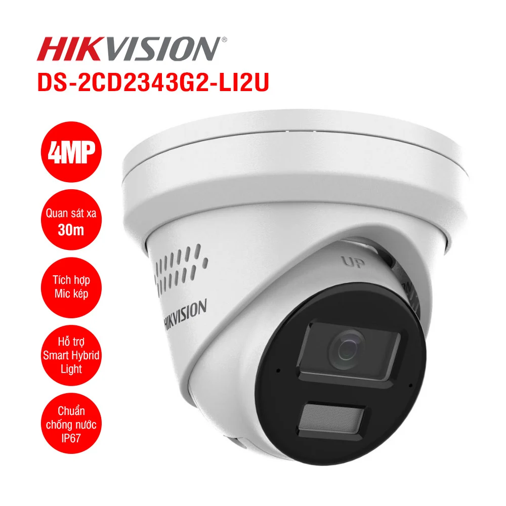 Camera Hikvision 4MP trong nhà dùng PoE giúp lắp đặt gọn gàng