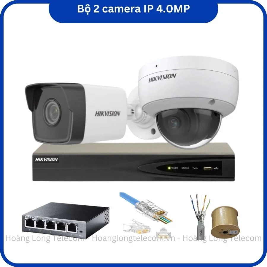 Camera Hikvision 4MP trong nhà giám sát rõ nét không gian gia đình