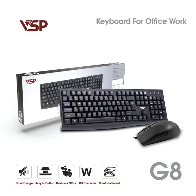 Combo bàn phím chuột VSP Combo VSP G8