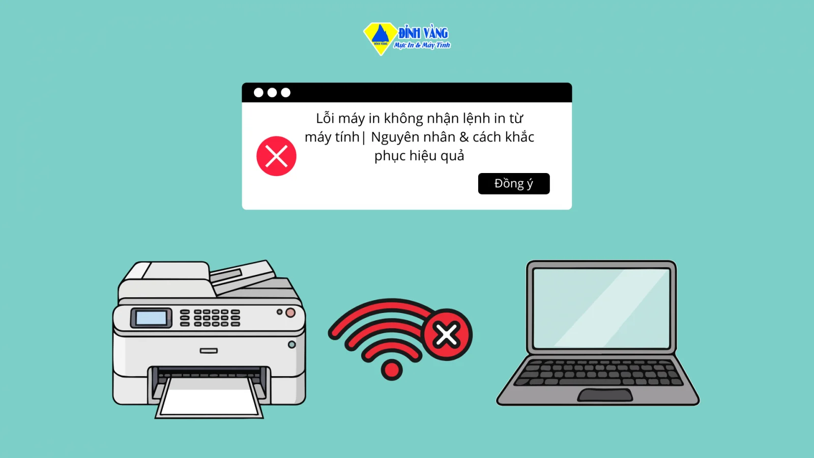 Kiểm tra giấy và hộp mực khi lỗi máy in không nhận lệnh in