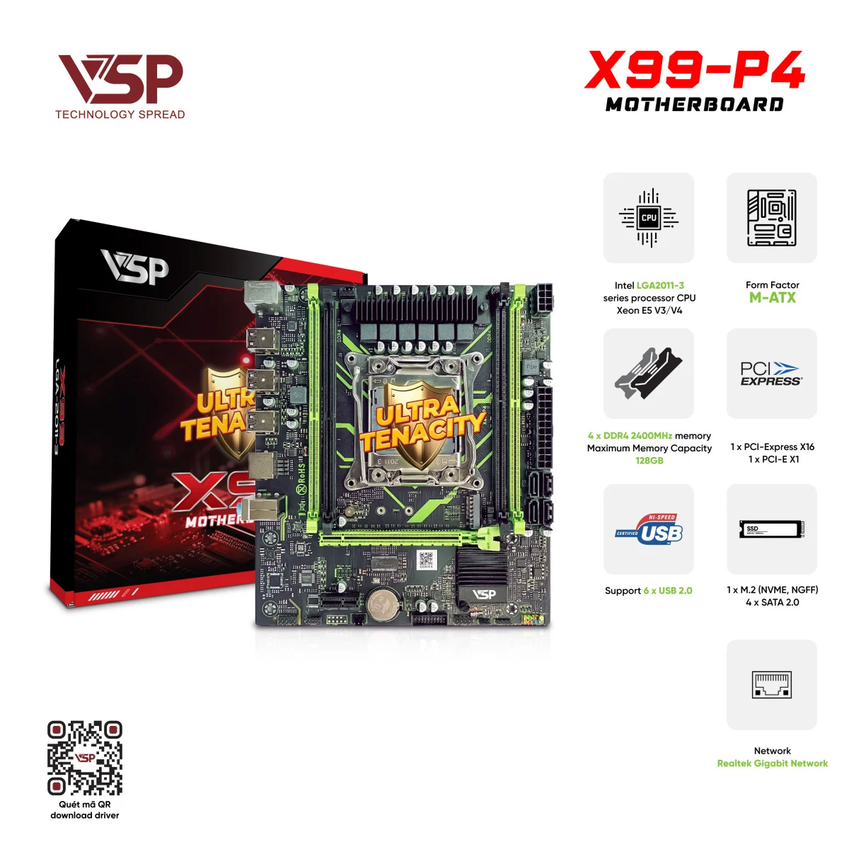 Mainboard VSP X99-P4