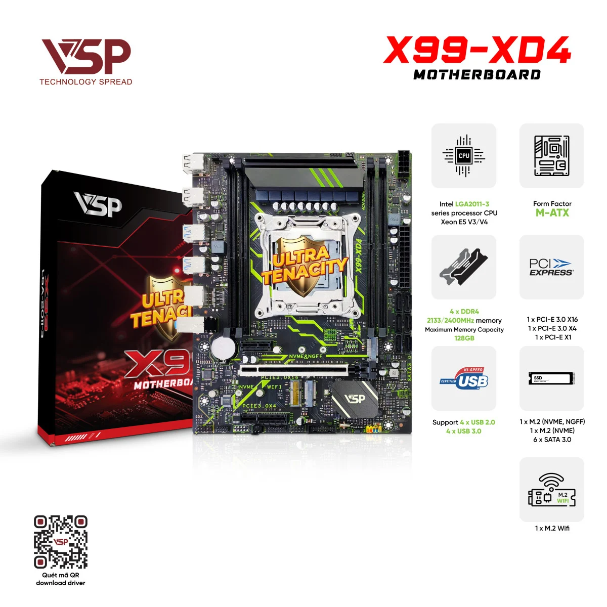 Mainboard VSP X99-XD4