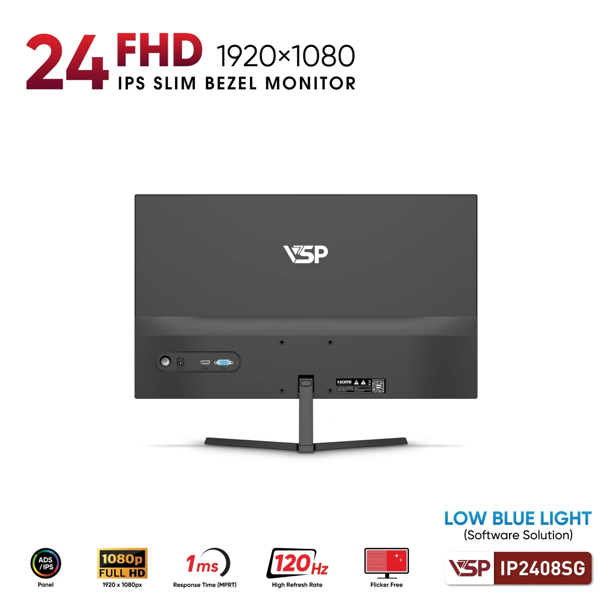 Màn hình VSP IP2408SG - 24 inch / IPS / 120Hz