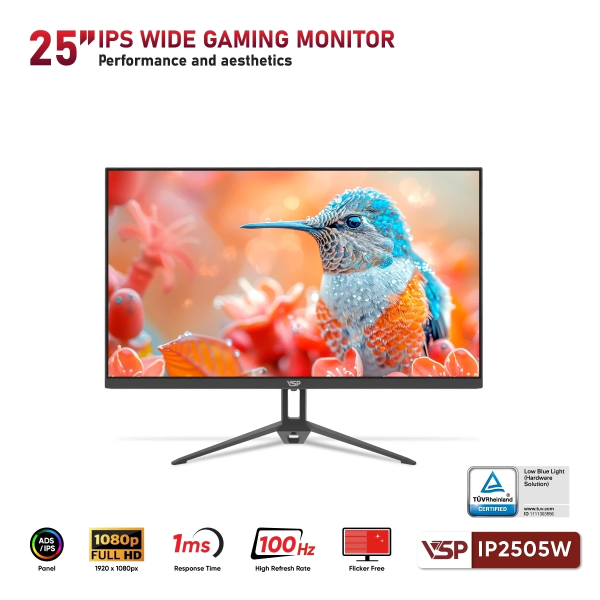 Màn hình VSP IP2505W - 25 inch / IPS / 100Hz
