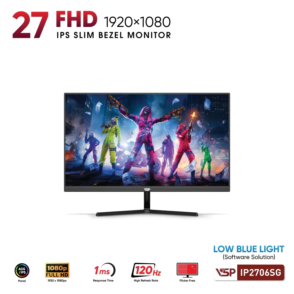 Màn hình VSP IP2706SG - 27 inch / IPS / 120Hz