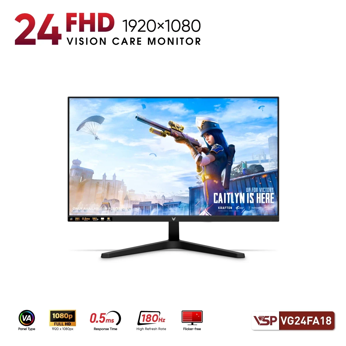 Màn hình VSP VG24FA18 - 24 inch / VA / 180Hz