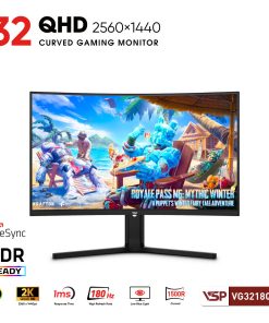 Màn hình VSP VG3218QC1 - 32 inch / VA / 180Hz chính hãng VSP, phù hợp lắp ráp PC văn phòng, gaming và hệ thống máy tính đồng bộ. Nổi