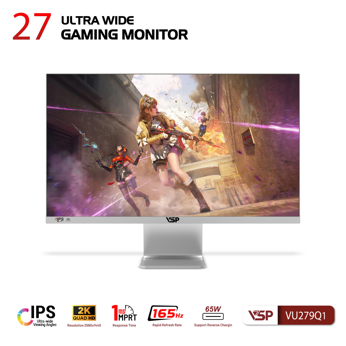 Màn hình VSP VU279Q1 - 27 inch / IPS / 165Hz
