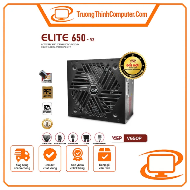 Nguồn máy tính VSP V650P-v2 - 600W