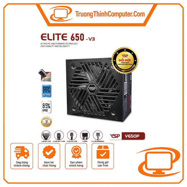 Nguồn máy tính VSP V650P-v3 - 650W