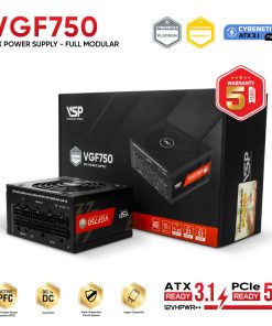 Nguồn máy tính VSP VGF750 - 750W chính hãng VSP, phù hợp lắp ráp PC văn phòng, gaming và hệ thống máy tính đồng bộ. Nổi bật: Dòng/Phân khúc: Game;