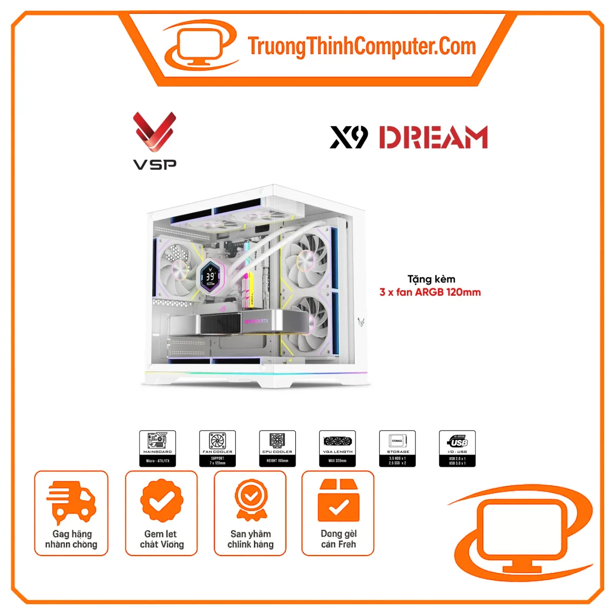 Vỏ case máy tính VSP VSP E-ROG ES1 - mATX