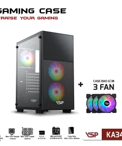 Vỏ case máy tính VSP VSP KA27 - ATX chính hãng VSP, phù hợp lắp ráp PC văn phòng, gaming và hệ thống máy tính đồng bộ. Nổi bật: Dòng/Phân