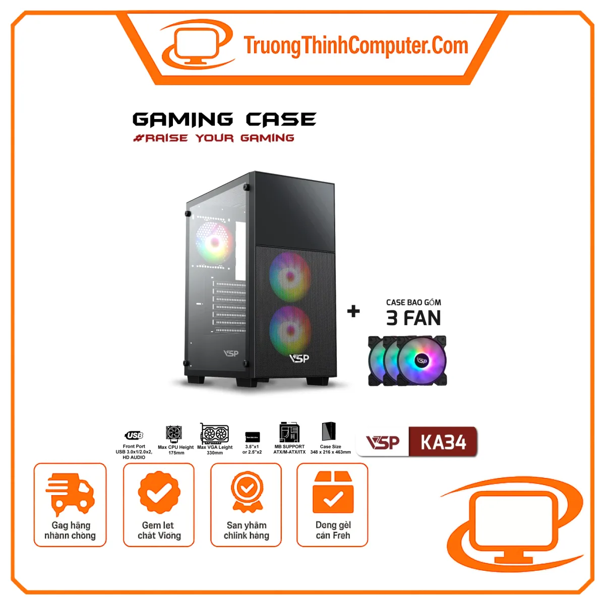 Vỏ case máy tính VSP VSP KA27 - ATX