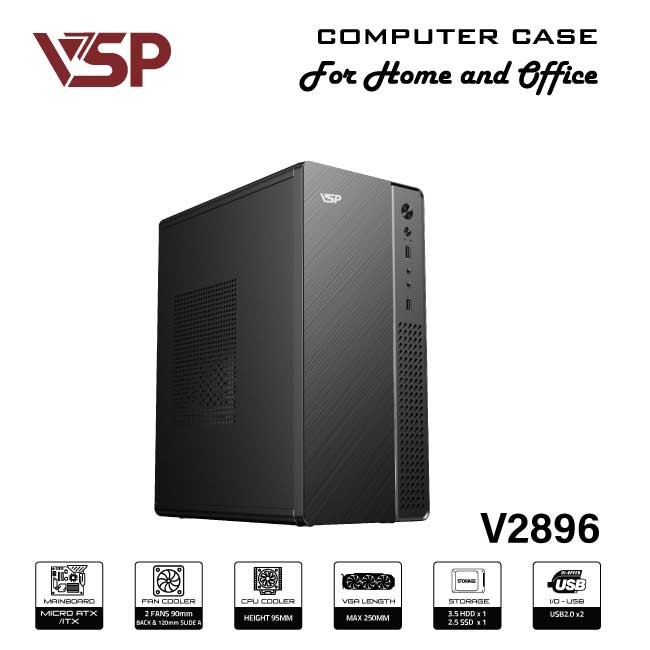 Vỏ case máy tính VSP VSP V2896 - mATX