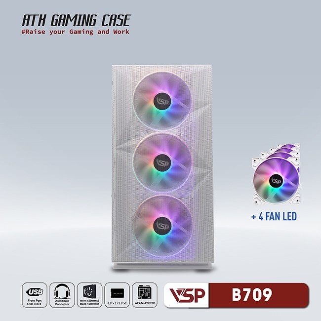 Vỏ case máy tính VSP VSP V3 - ATX