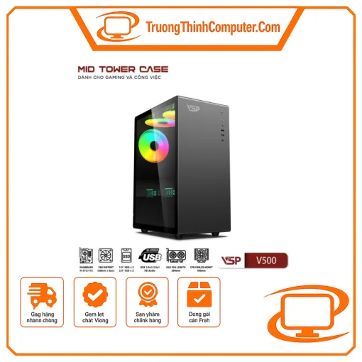 Vỏ case máy tính VSP VSP V500 - mATX