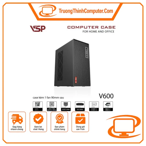 Vỏ case máy tính VSP VSP V600 - mATX