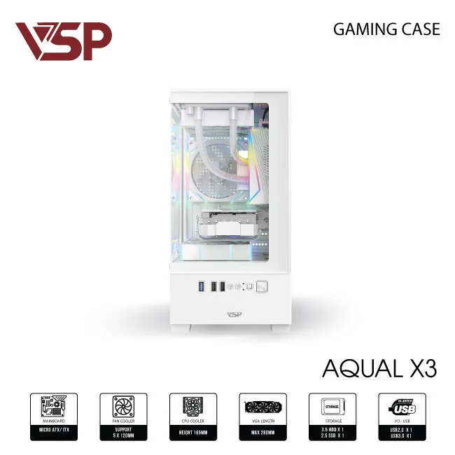 Vỏ case máy tính VSP VSP X3-M LUX - mATX