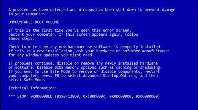 Màn hình xanh trên các phiên bản Windows cũ hiển thị nhiều thông tin kỹ thuật hơn Windows 10