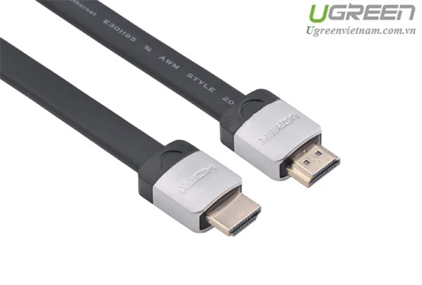 Cáp HDMI Ugreen 10264 dẹt 8M chuẩn HDMI 1.4 đầu kim loại