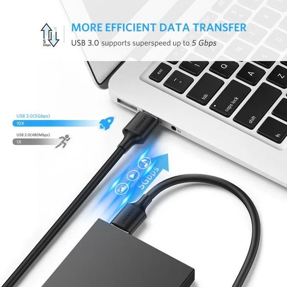 Cáp USB 3.0 Ugreen 10370 hai đầu đực 1m 5Gbps