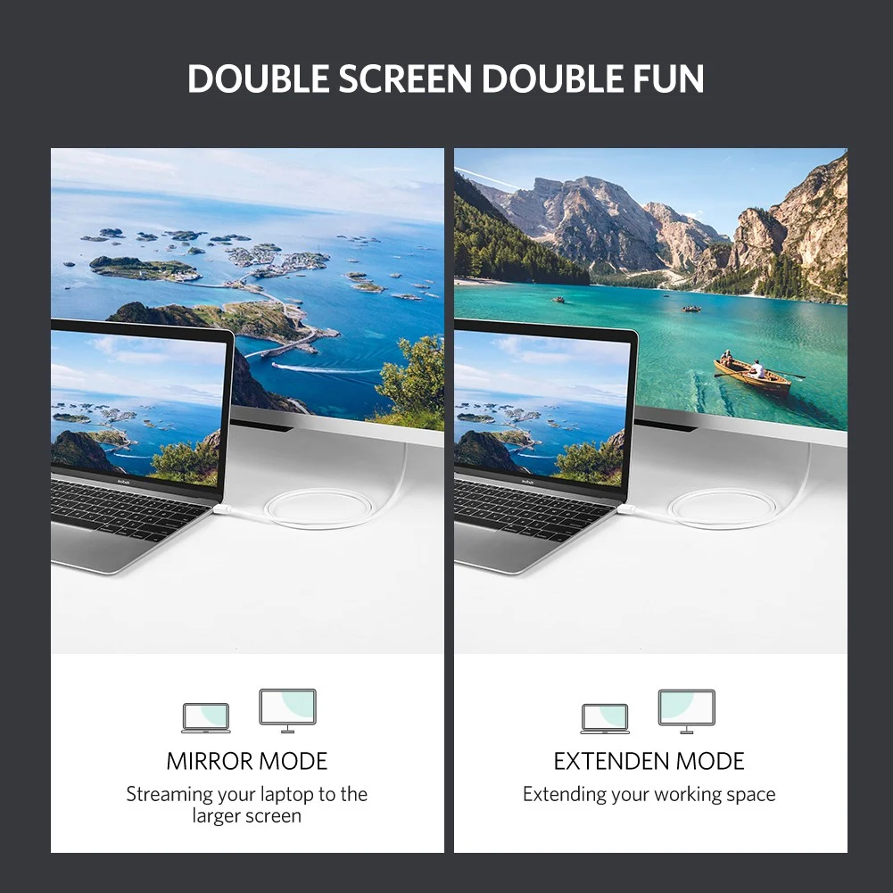Cáp Mini DisplayPort sang HDMI Ugreen 10449 MD101 dài 1.5m màu trắng